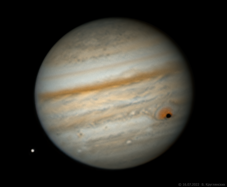 Юпитер и Европа 16 июля 2022