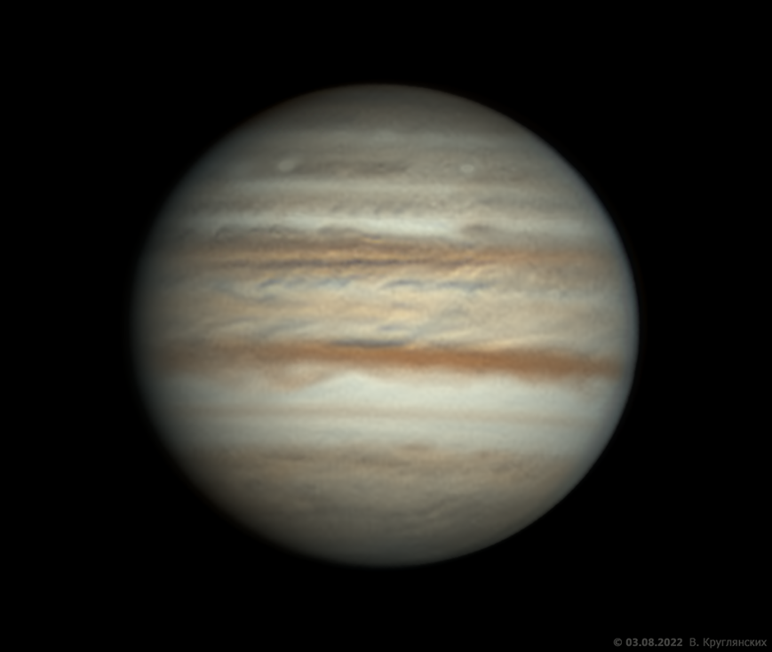 Юпитер 3 августа 2022