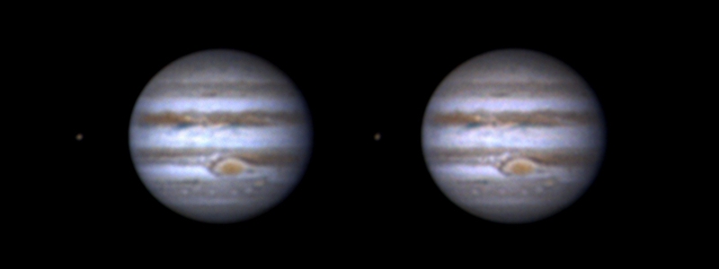 Jupiter and Io (10 nov 2014, 06:32/06:36), parallel 3D