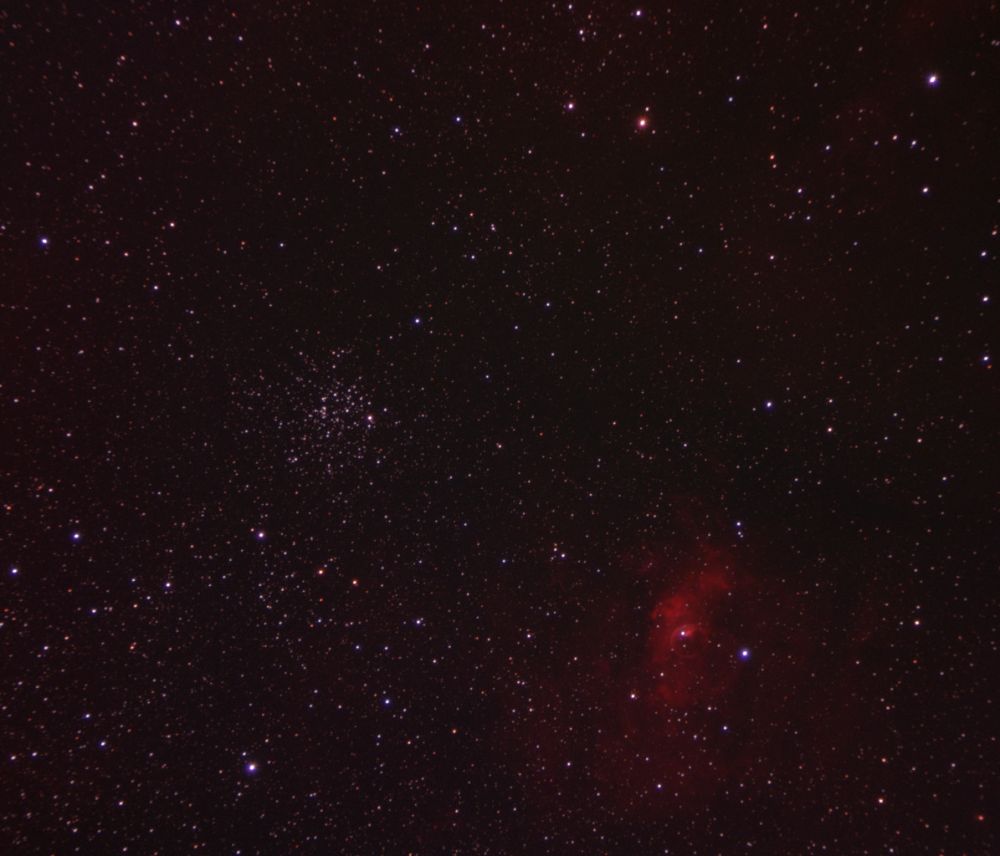 M52 + Bubble Nebula