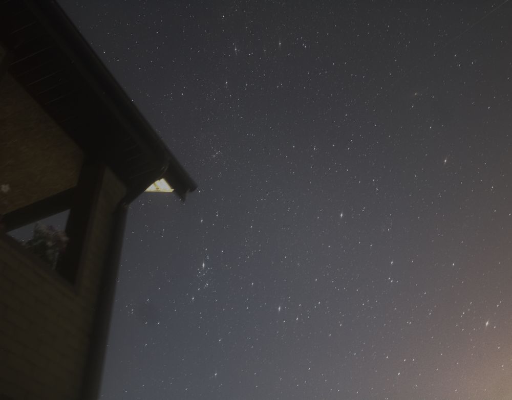 Andromeda Galaxy and star field.