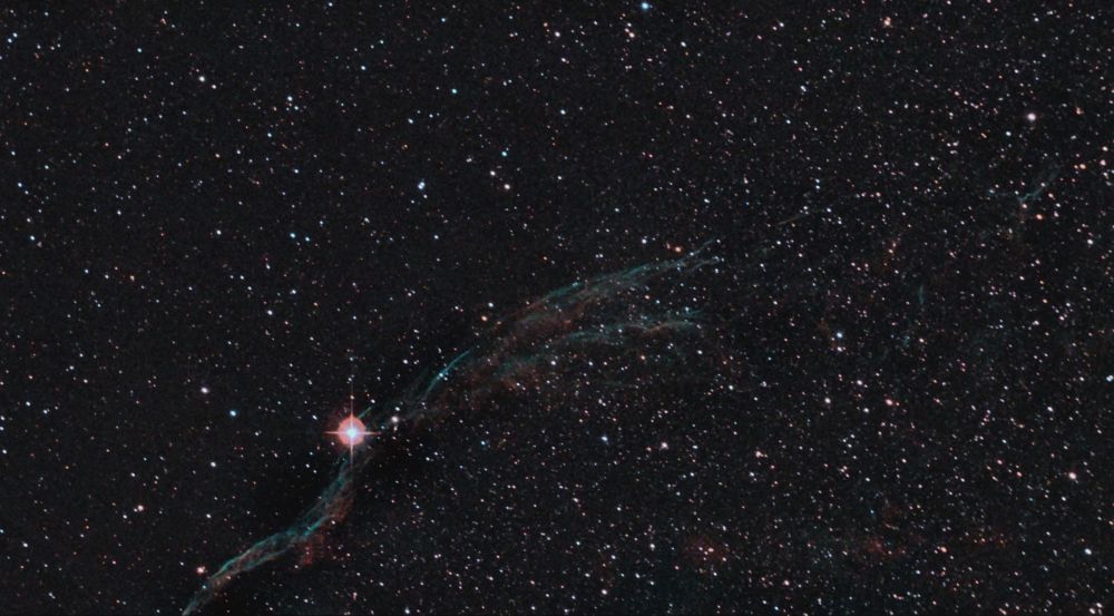 Туманность NGC 6960 «Ведьмина метла» в созвездии Лебедя. 30.05.2022