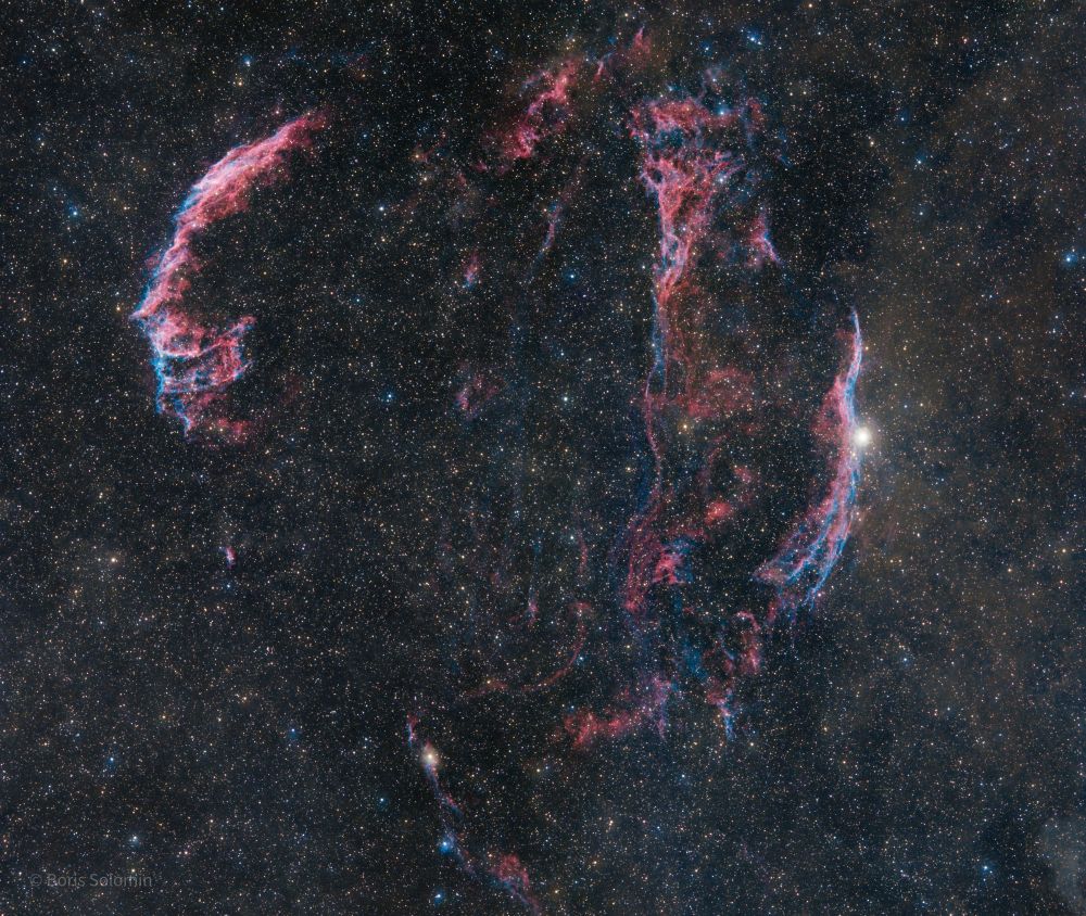 Veil Nebula. Mosaic 2x1