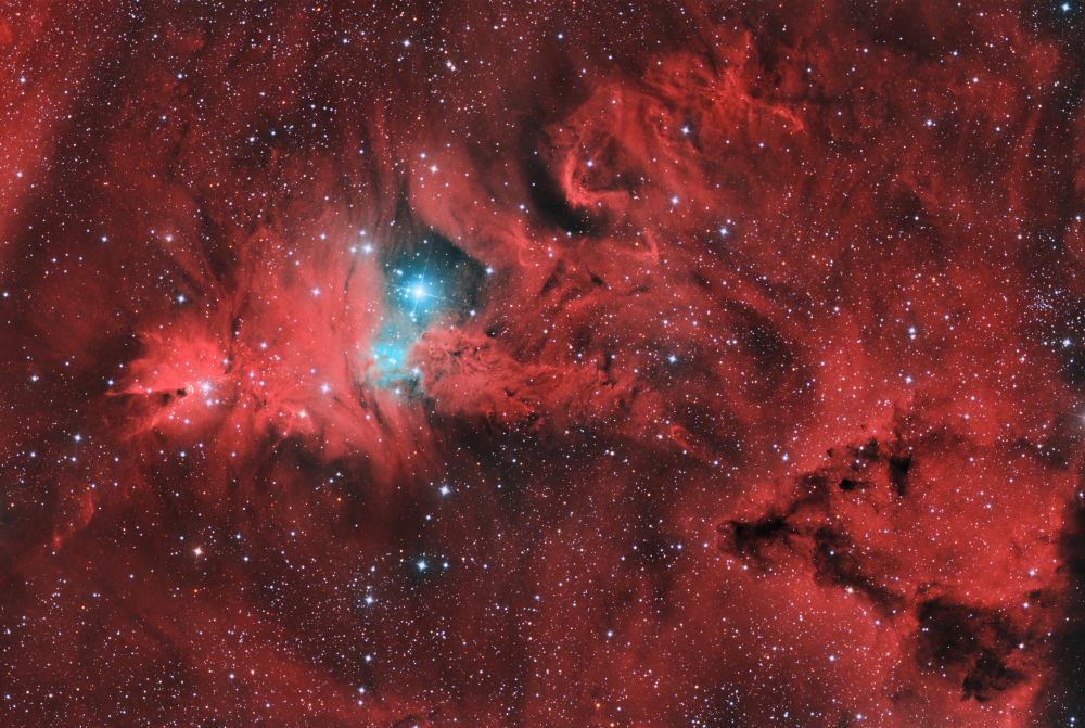 NGC2264 (HOO) (the cone nebula / christmas tree cluster)