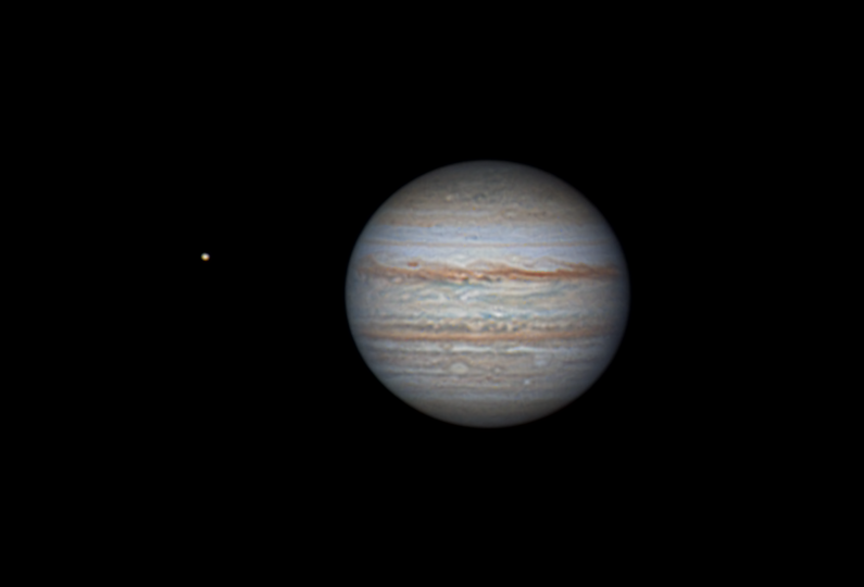 Юпитер и его спутник Ио 26.08.22 (4:17)