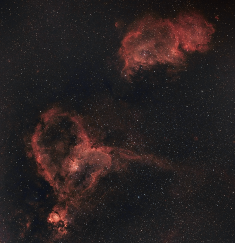 IC 1805 "Heart Nebula" and IC 1848 "Soul Nebula"