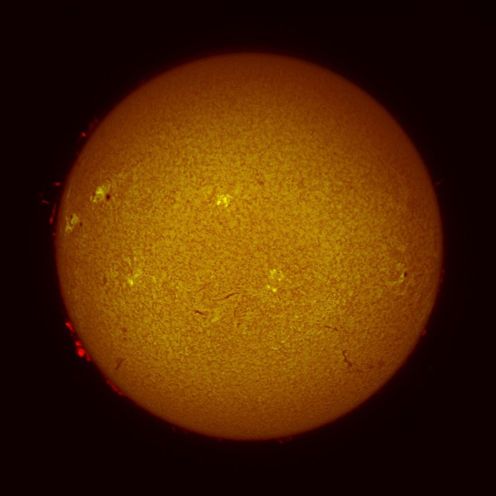 Sun in H-alpha, 7 may 2014, 12:57