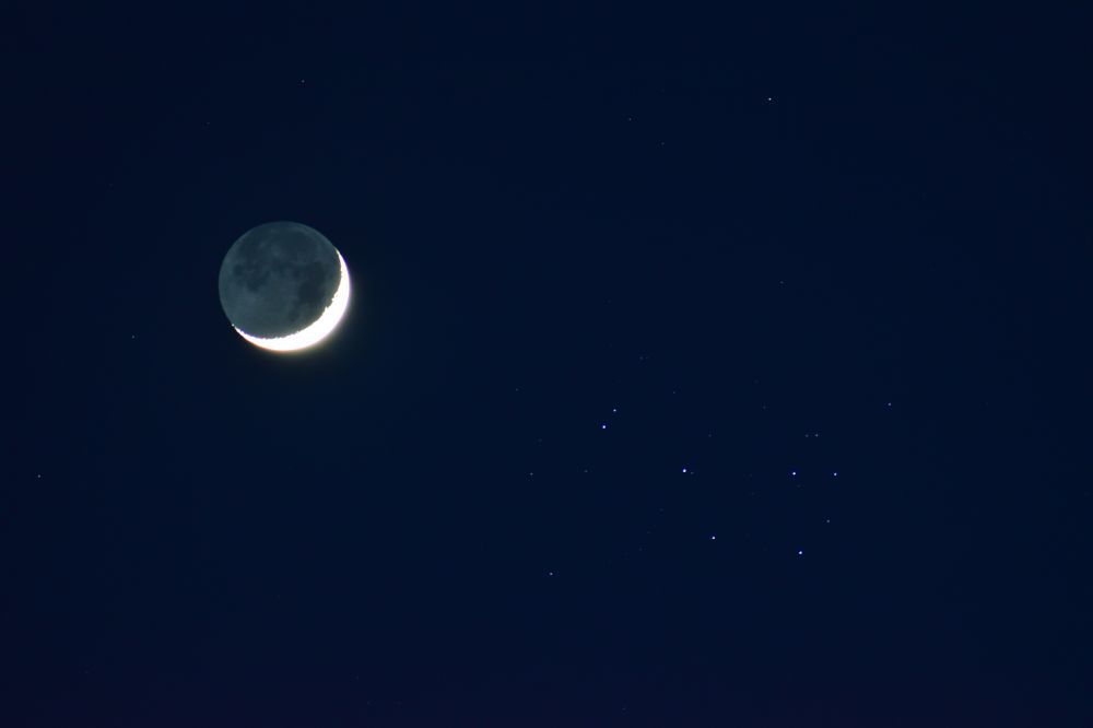 Луна (+12%) и Плеяды, 11.04.24