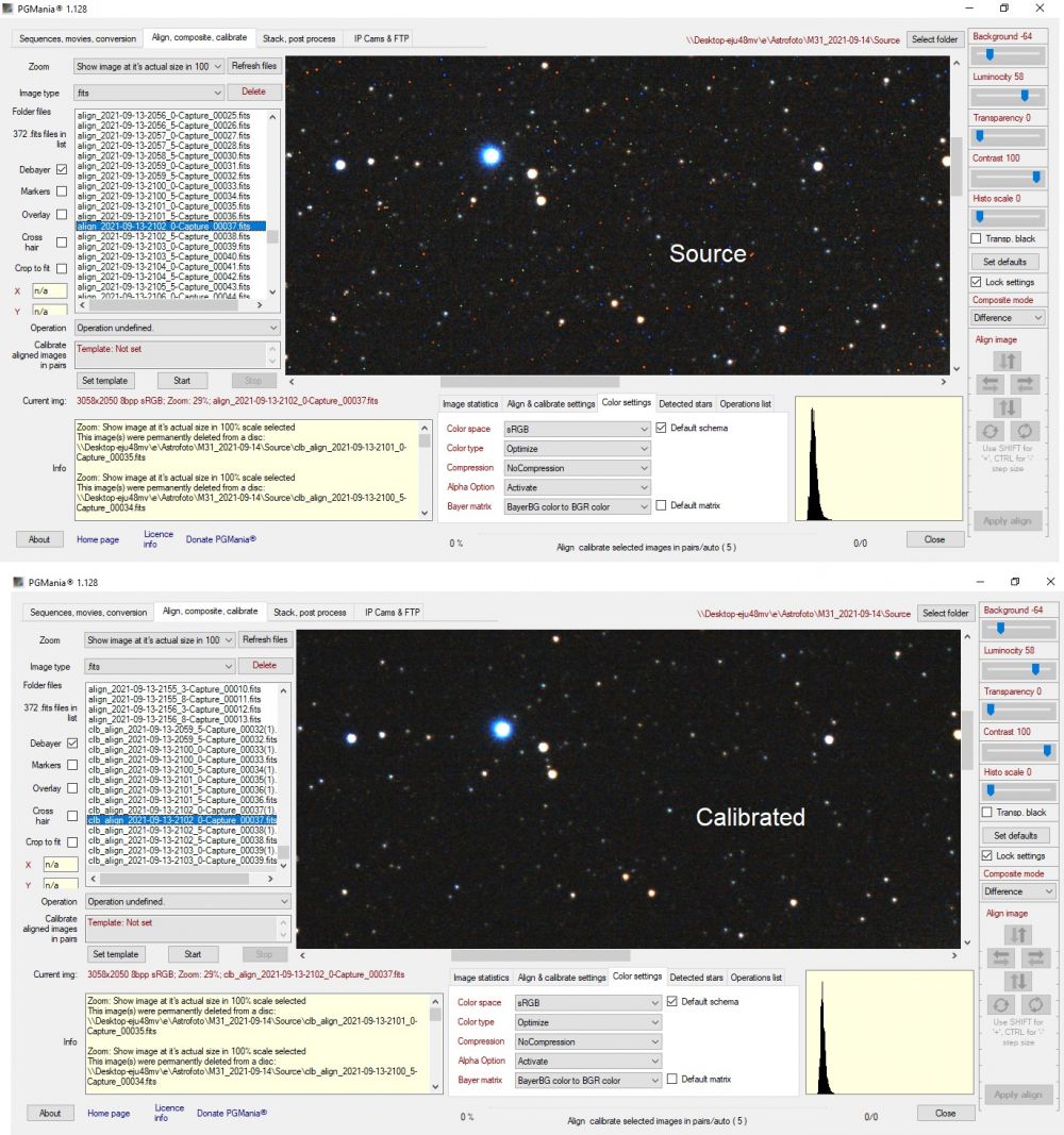 PGMania - astrophotography  software for deep sky image processing