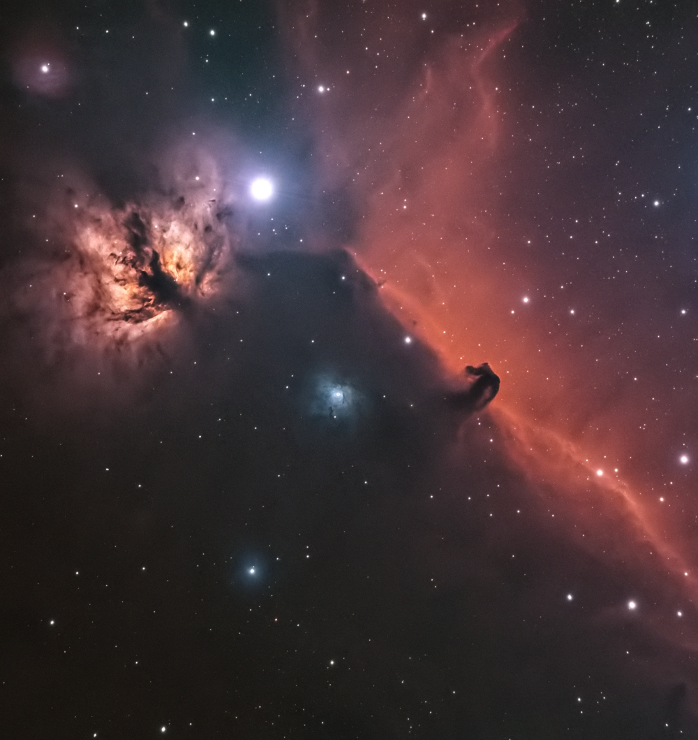 The Flame Nebula and Horsehead Nebula