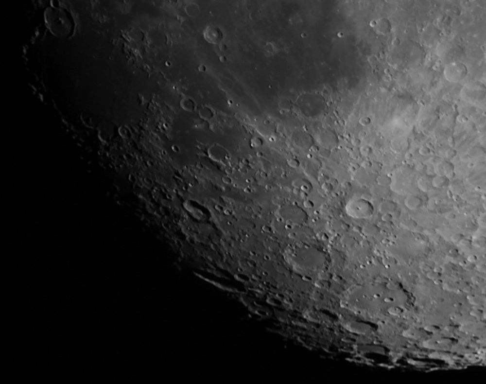 Вид южной части Луны: Тихо. Море Облаков. Море Влажности. Гассенди (20.07.21)