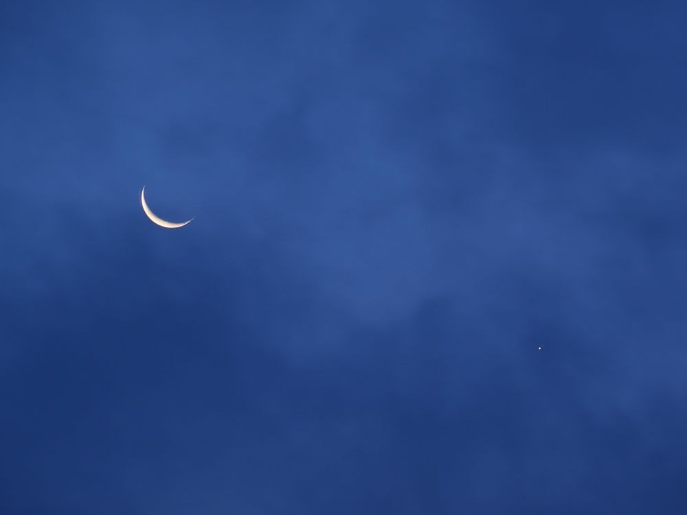 Сближение Луны и Венеры. Утро 14.10.20