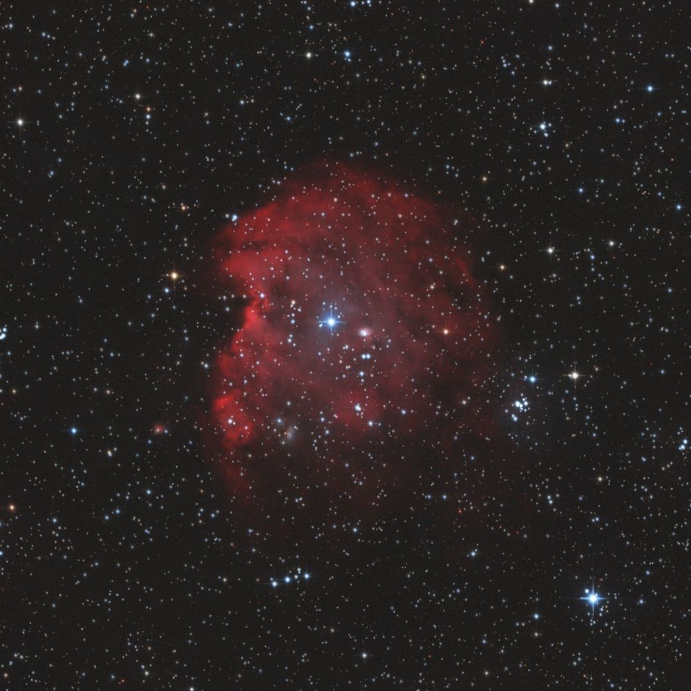 NGC 2174 Туманность Голова обезьяны в созвездии Ориона