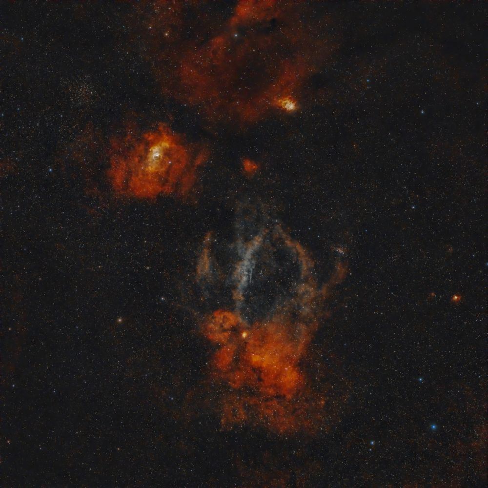 NGC 7635 SH2-157 Пузырь и Клешня омара