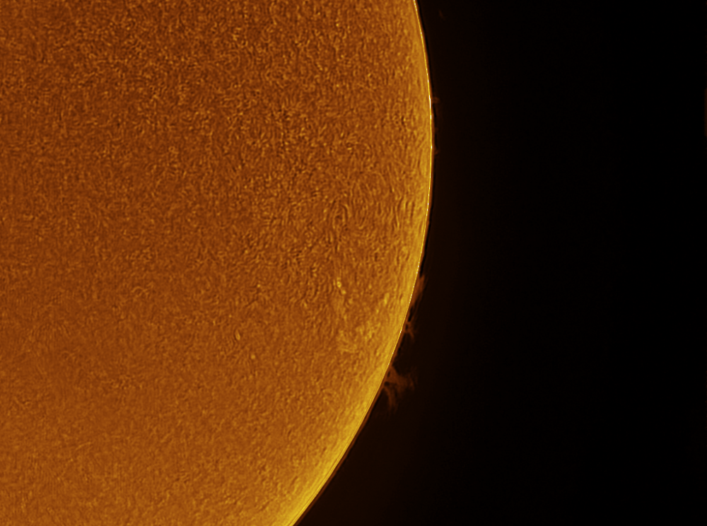 Sun (H-alpha) and protuberance. 13.06.19 