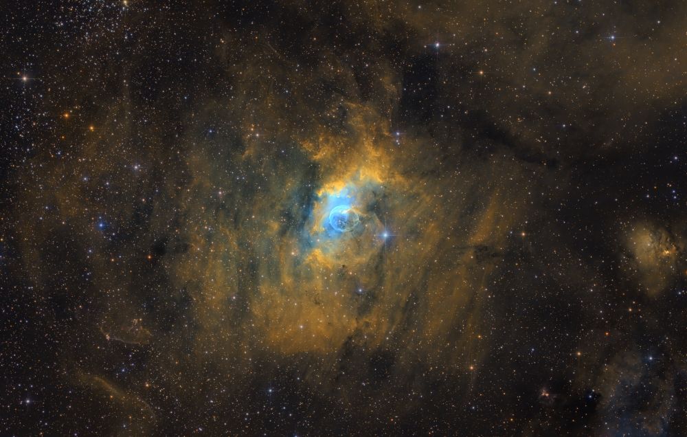 NGC 7635, SHO+RGB