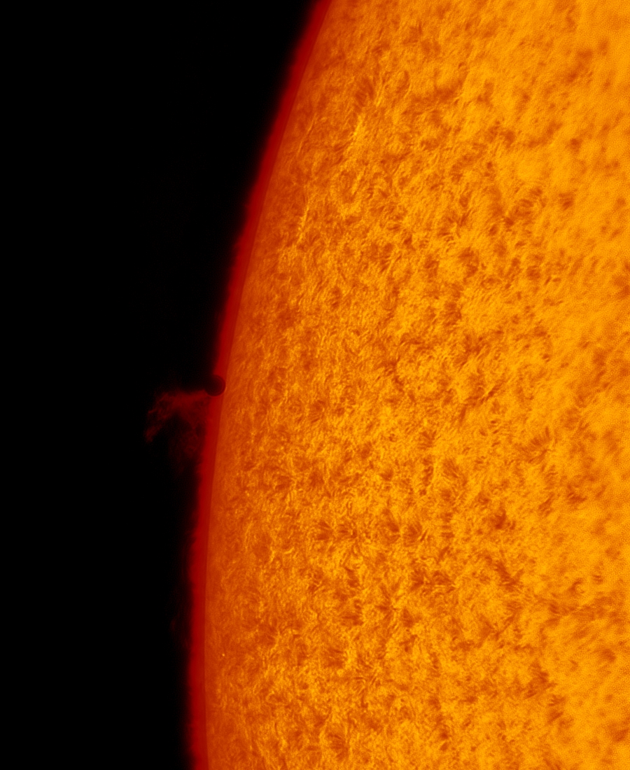2016.05.09 Sun H-Alpha Mercury transit first contact