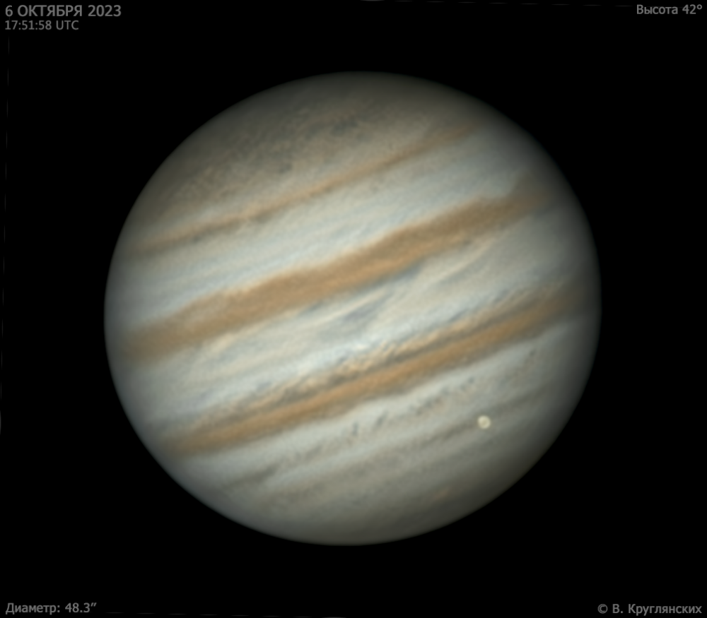 Юпитер и Европа. 6 октября 2023