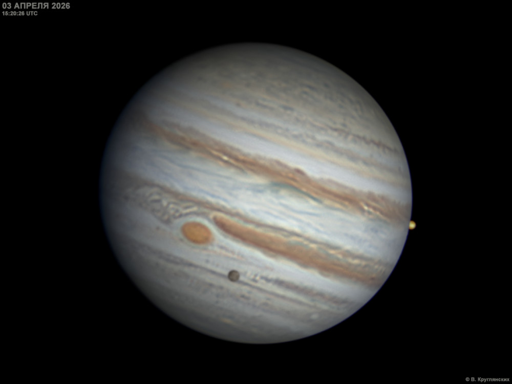 Jupiter, Callisto, and Io. - Astrophotography