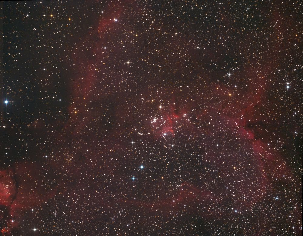 IC1805. 2x2 mosaic. after first night