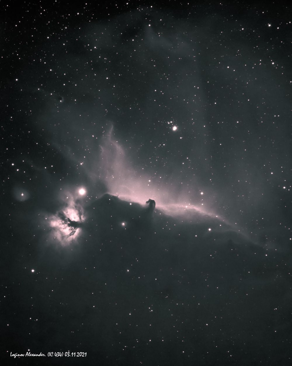 Horsehead Nebula (IC434) only Ha