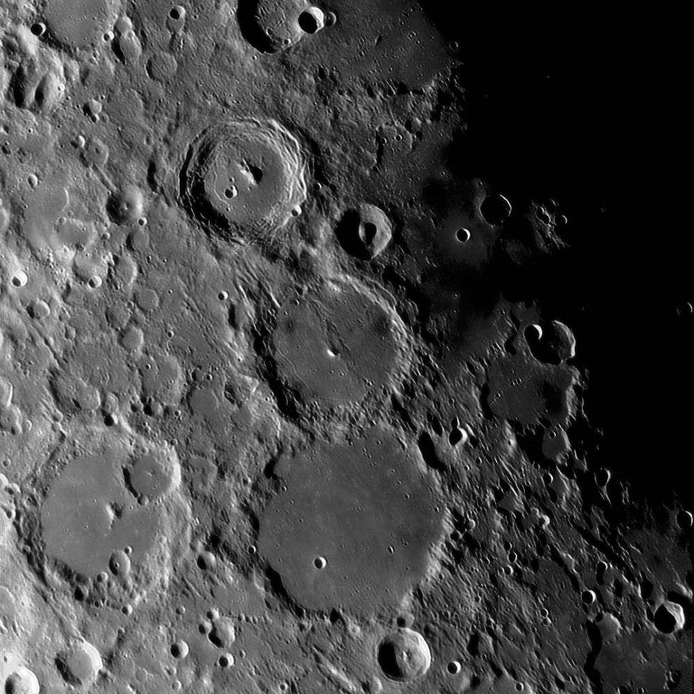 Трио кратеров Арзахель, Альфонс и Птолемей