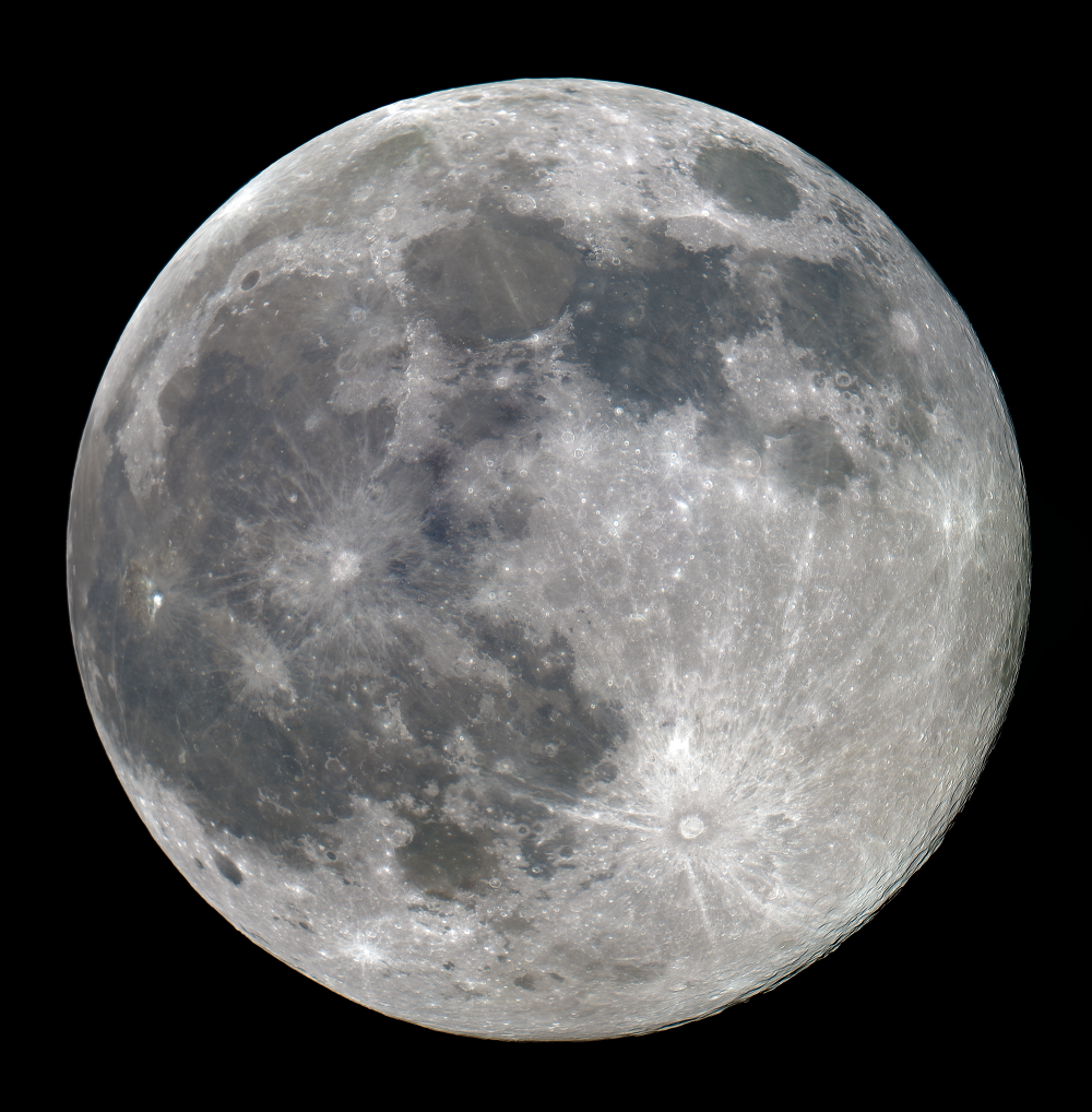 Луна 09.02.2020. 99,8%. Мозаика из 8 снимков. 