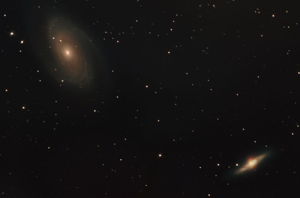 M81, M82. Галактика Бодэ и Сигара
