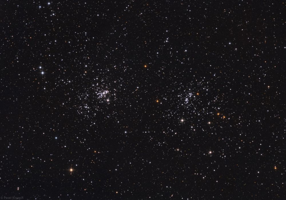 Двойное рассеяное скопление в Персее H+X (Хи и Аш Персея) NGC 869, NGC 884