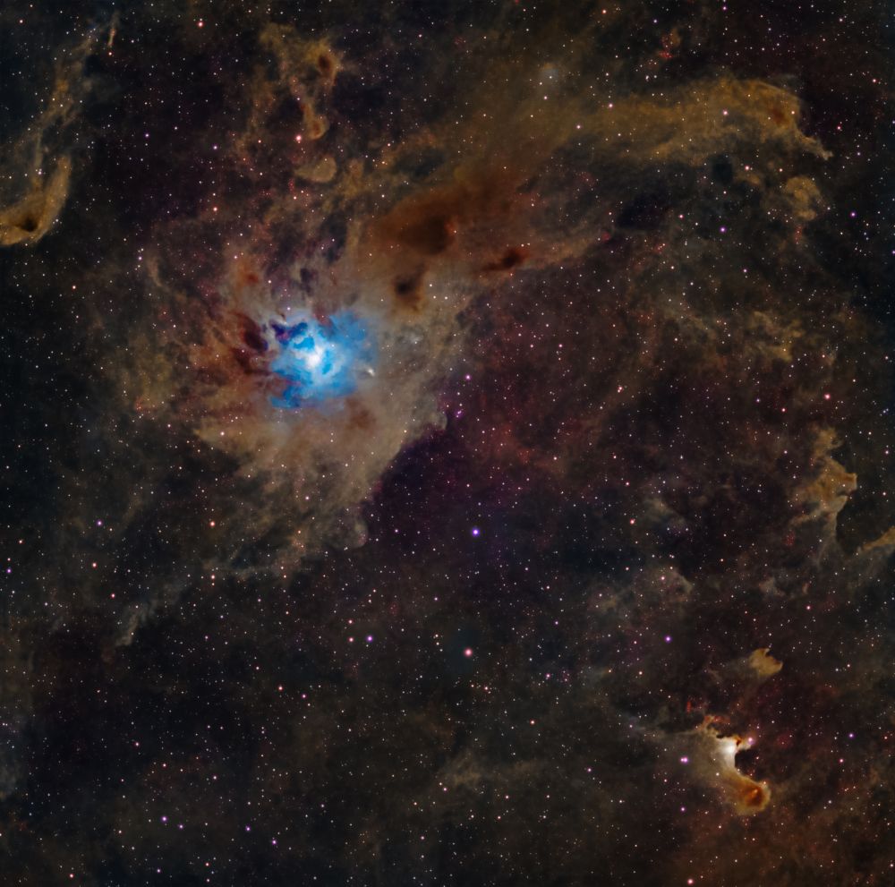 NGC 7023 - The Iris nebula | Sh 2-136 - The Ghost nebula