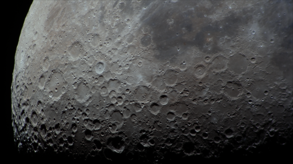 The moon, Tycho crater and Terminator line