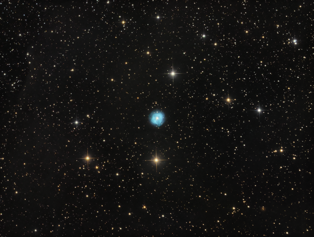NGC1514 planetary nebula in Taurus LRGB