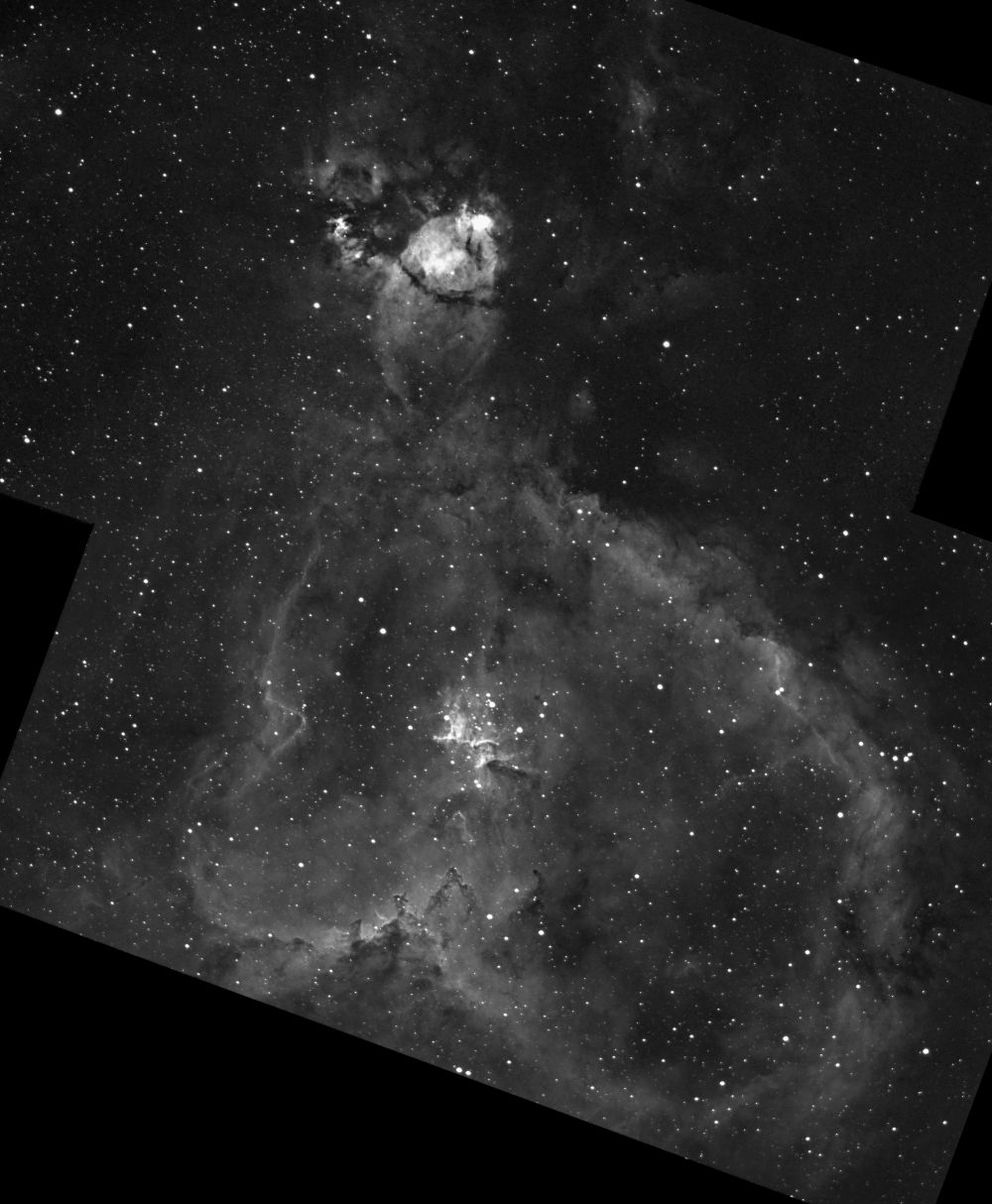 IC1848 and IC1795 Heart and Fish nebula Mosaic