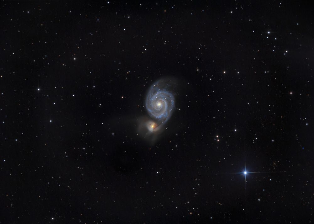 M51 - Whirlpool galaxy - галактика Водоворот.