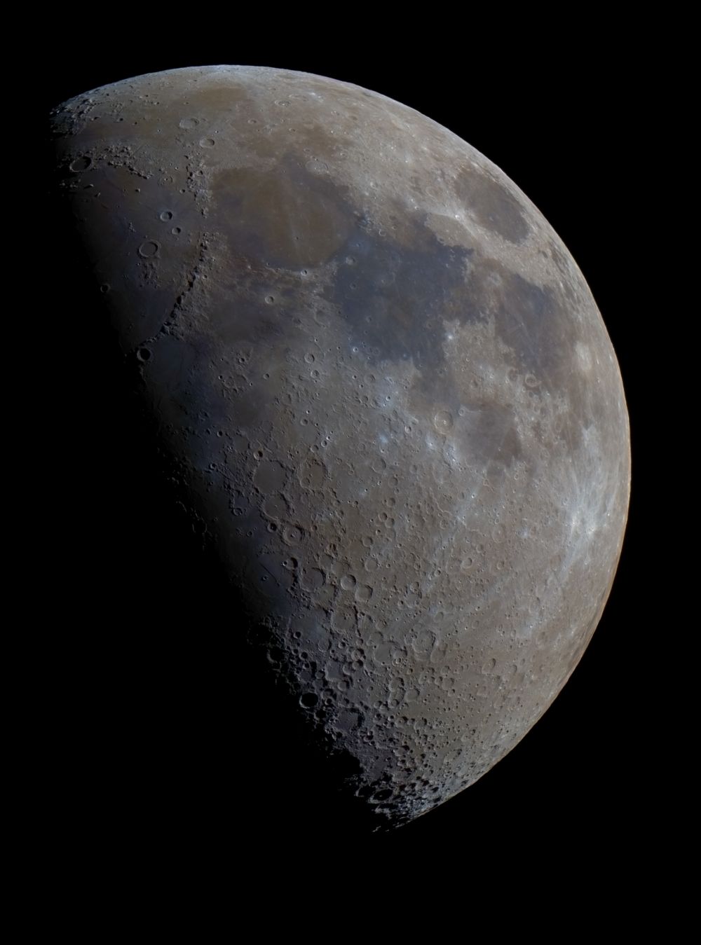 Цветная панорама Луны в прямом фокусе 18.06.21