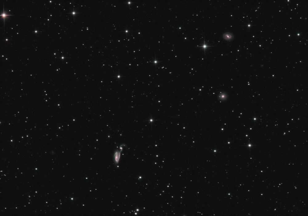 NGC 5395 Heron galaxy in CVn LRGB