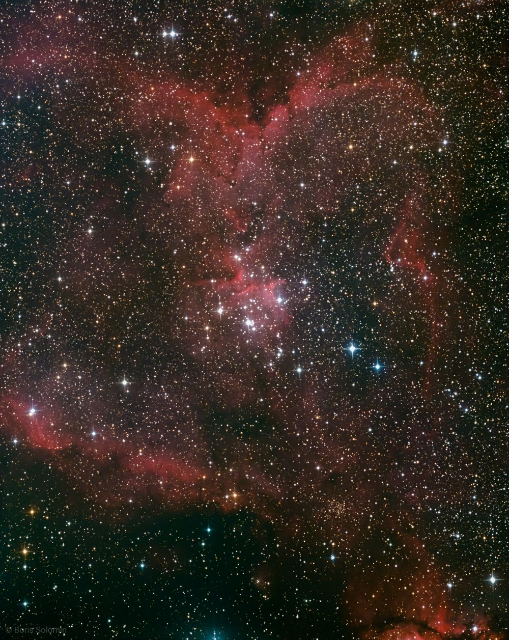 IC1805. 2x2 mosaic. after second night
