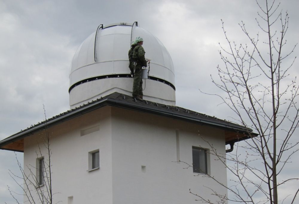 Перекраска купола обсерватории