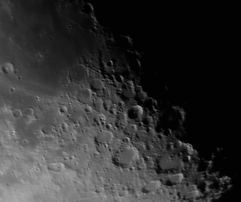 Вид юга Луны: Делландр-Тихо-Маджини-Клавий. 29.09.21. Кроп