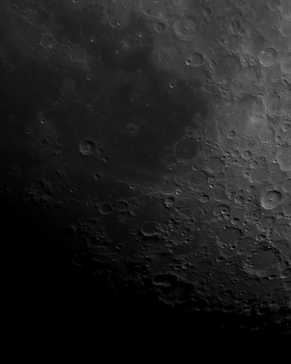 Часть панорамы Луны (Кратеры: Тихо, Питат, Клавий, Гесиод, Буллиальд. Море Облаков)