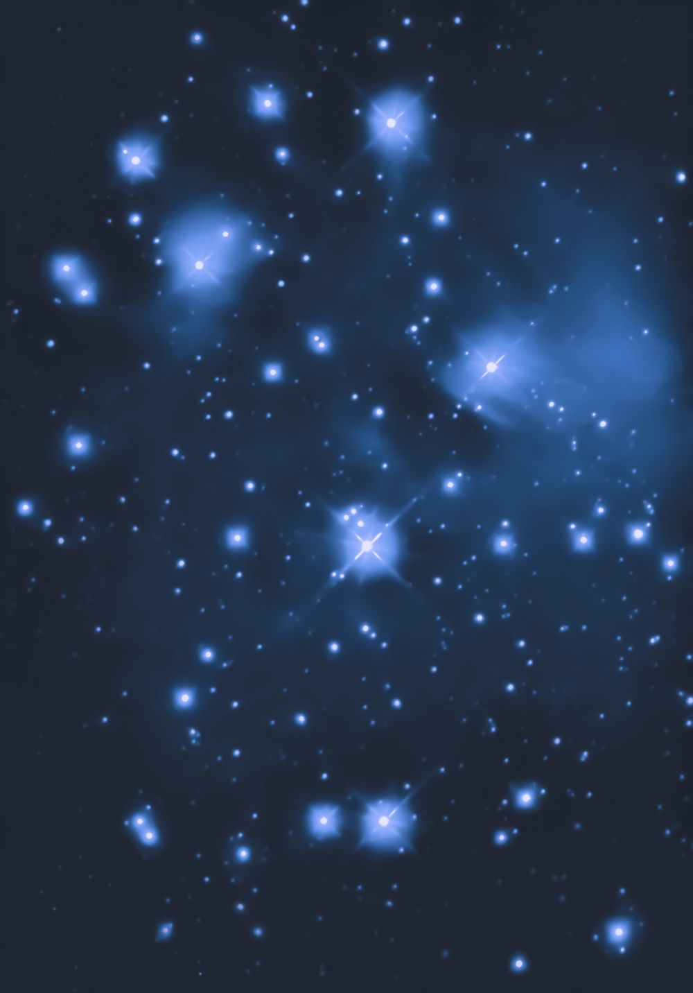 Рассеянное звёздное скопление Плеяды - 01.04.2023