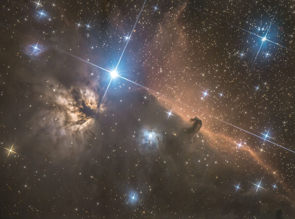 Horsehead nebula, Flame nebula