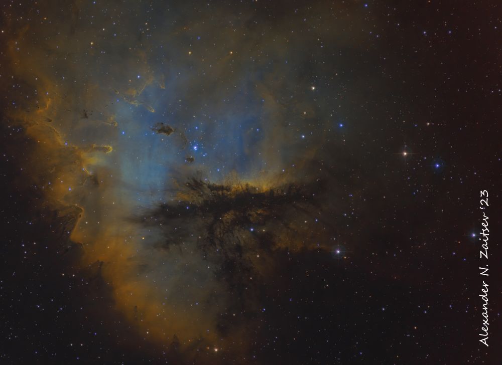 Sh2184 (Pacman nebula)  in SHO