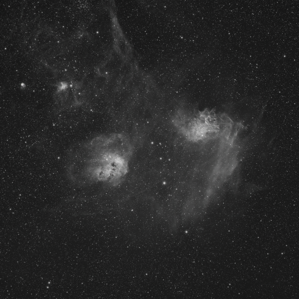 IC 405 & IC 410 - The Flaming Star & Tadpoles Nebula (H-Alpha)