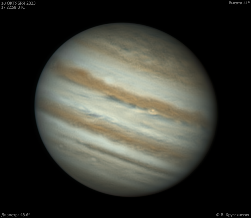 Юпитер 10 октября 2023
