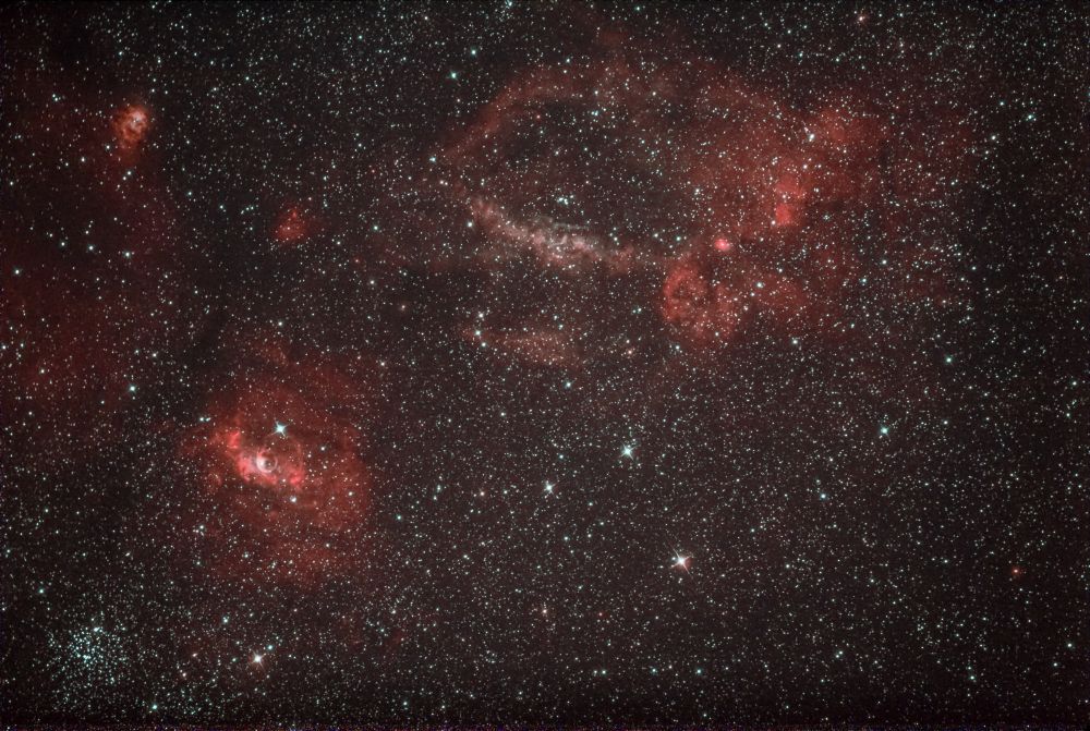 NGC7635, NGC7538, SH2-157, M52
