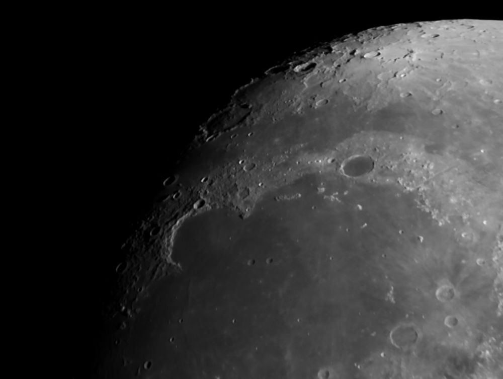 Вид северной части Луны: Платон. Море Холода. Море Дождей. Залив Радуги (20.07.21)