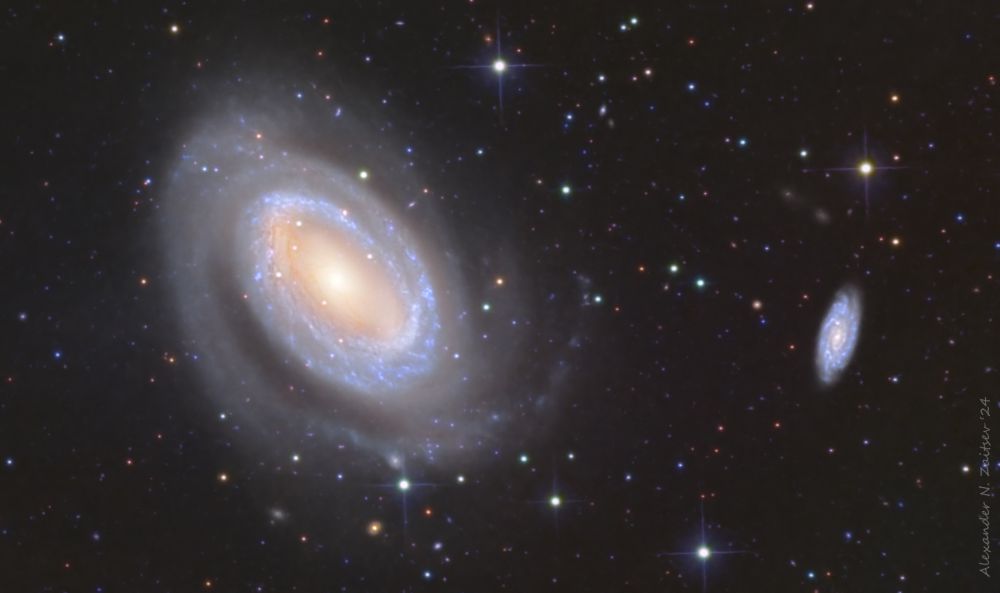 Район NGC4725 и UGC7977 в LRGB