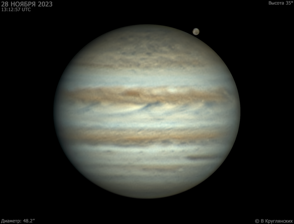 Юпитер и Ганимед. 28 ноября 2023