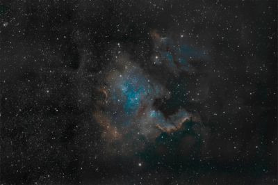 NGC 7000 (reprocessed, false SHO) - Astrophotography